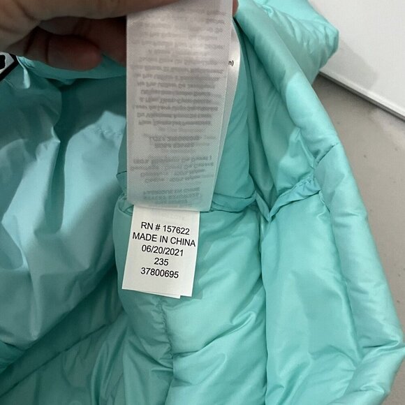 Eddie Bauer Puffer Vest Duck Down Filled Kids L 14 Mint Green - Picture 8 of 10